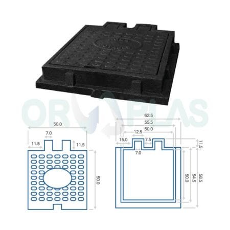 Marco y Tapa para Caja de Válvulas