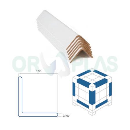 Esquinero de Cartón Blanco Satinado