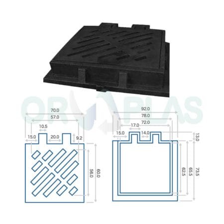 Marco y Rejilla Modelo 60 x 70