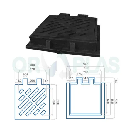 Marco y Rejilla Modelo 60 x 70
