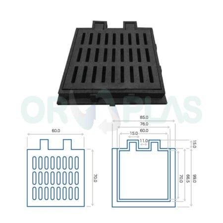 Marco y Rejilla Modelo 70 x 60
